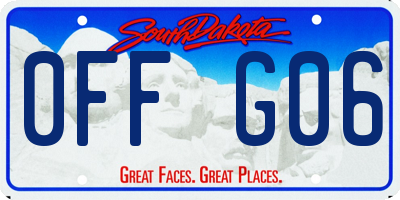 SD license plate 0FFG06