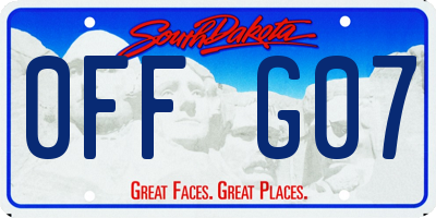 SD license plate 0FFG07