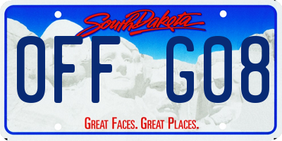 SD license plate 0FFG08