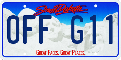 SD license plate 0FFG11