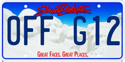 SD license plate 0FFG12