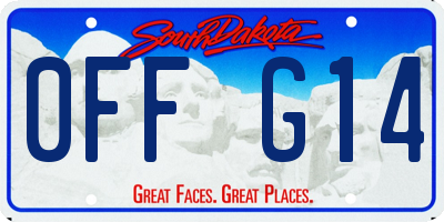 SD license plate 0FFG14