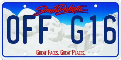 SD license plate 0FFG16