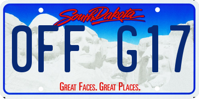 SD license plate 0FFG17