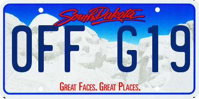 SD license plate 0FFG19