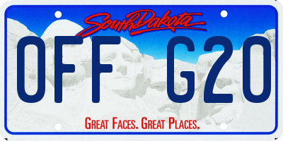 SD license plate 0FFG20