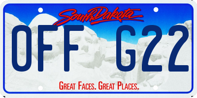 SD license plate 0FFG22