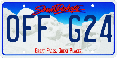 SD license plate 0FFG24