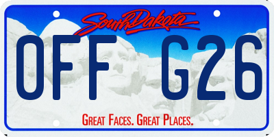 SD license plate 0FFG26