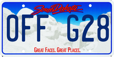 SD license plate 0FFG28