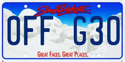 SD license plate 0FFG30