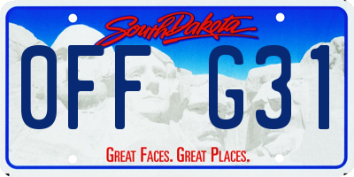 SD license plate 0FFG31