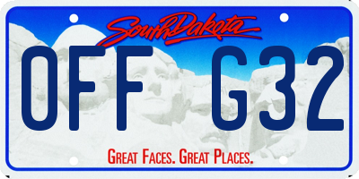 SD license plate 0FFG32