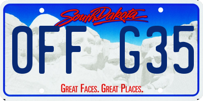 SD license plate 0FFG35