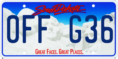 SD license plate 0FFG36