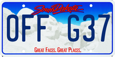 SD license plate 0FFG37