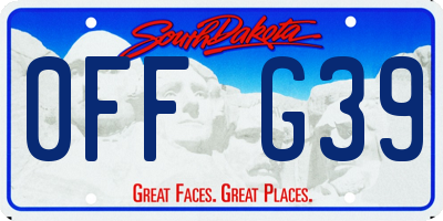 SD license plate 0FFG39