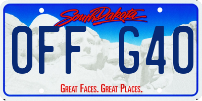 SD license plate 0FFG40