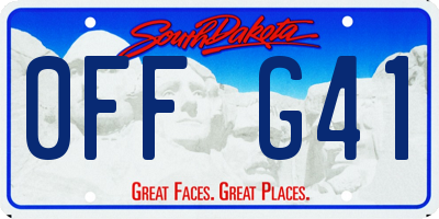 SD license plate 0FFG41
