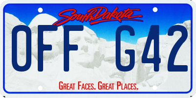 SD license plate 0FFG42