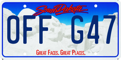 SD license plate 0FFG47