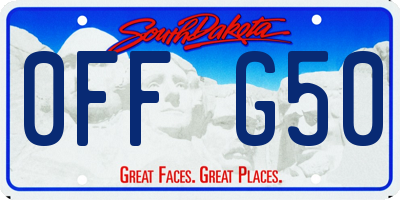 SD license plate 0FFG50