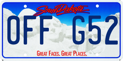 SD license plate 0FFG52