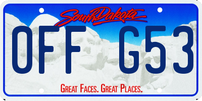 SD license plate 0FFG53