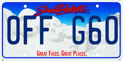 SD license plate 0FFG60