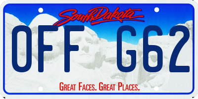SD license plate 0FFG62