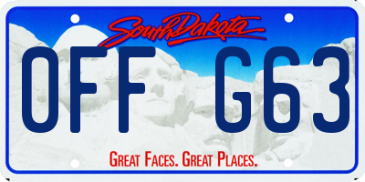 SD license plate 0FFG63