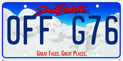 SD license plate 0FFG76