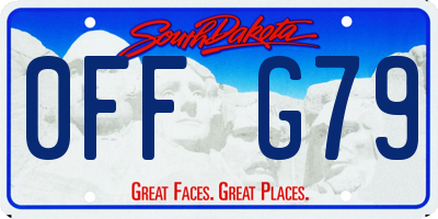 SD license plate 0FFG79