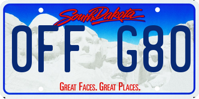 SD license plate 0FFG80