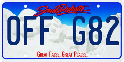 SD license plate 0FFG82