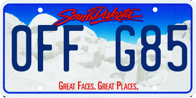 SD license plate 0FFG85