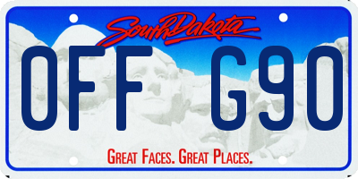 SD license plate 0FFG90