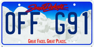 SD license plate 0FFG91