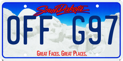 SD license plate 0FFG97