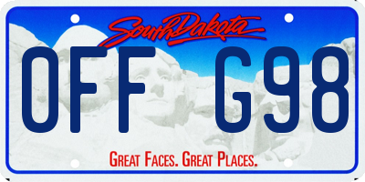 SD license plate 0FFG98