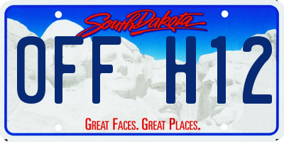 SD license plate 0FFH12