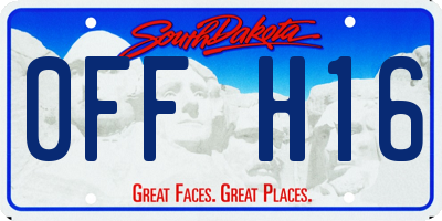SD license plate 0FFH16