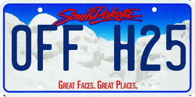 SD license plate 0FFH25
