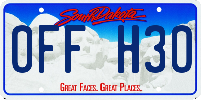 SD license plate 0FFH30