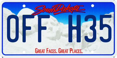 SD license plate 0FFH35
