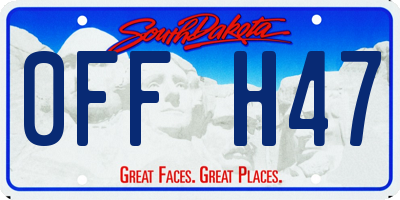 SD license plate 0FFH47