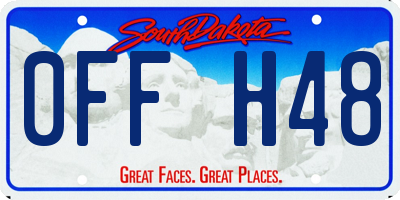 SD license plate 0FFH48