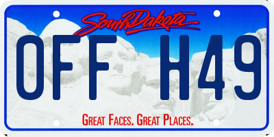 SD license plate 0FFH49