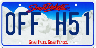 SD license plate 0FFH51