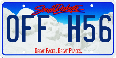 SD license plate 0FFH56